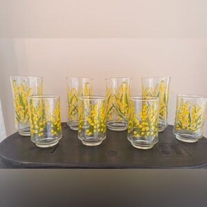 Vintage Libby of the Valley set of 8 drinking glasses